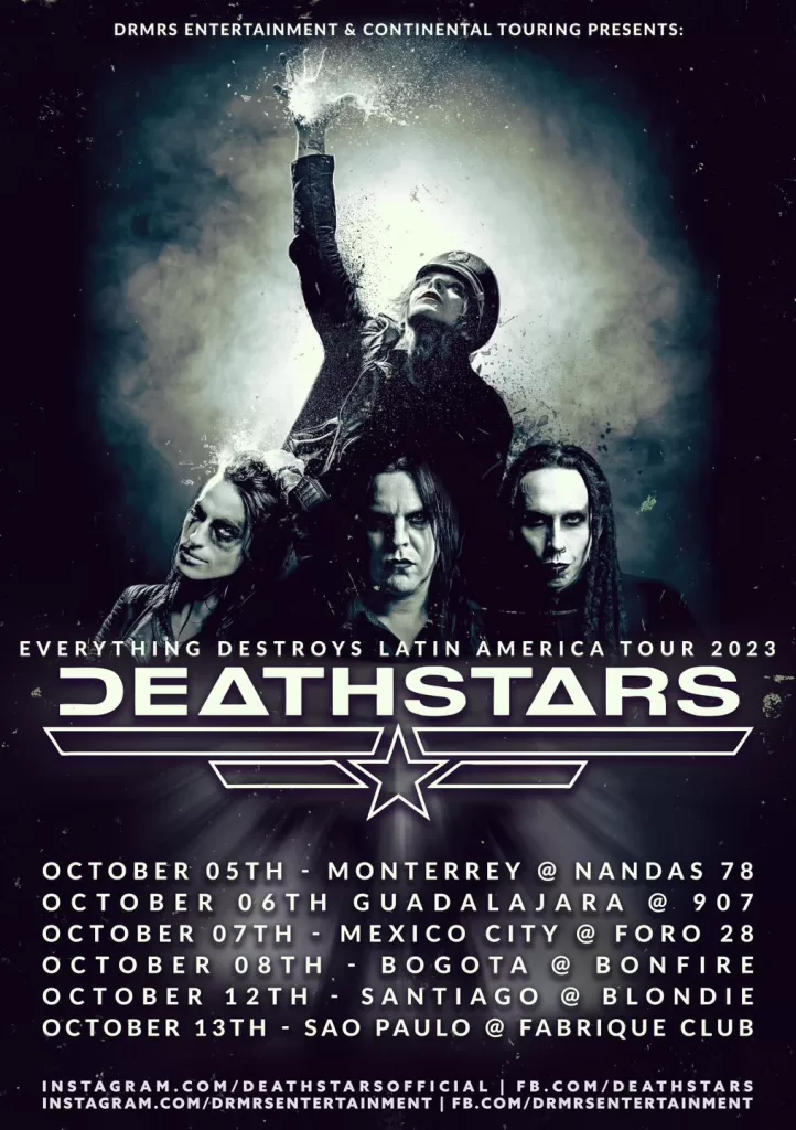 Deathstars llega a México como parte del “Everything Destroys Latin America Tour 2023”